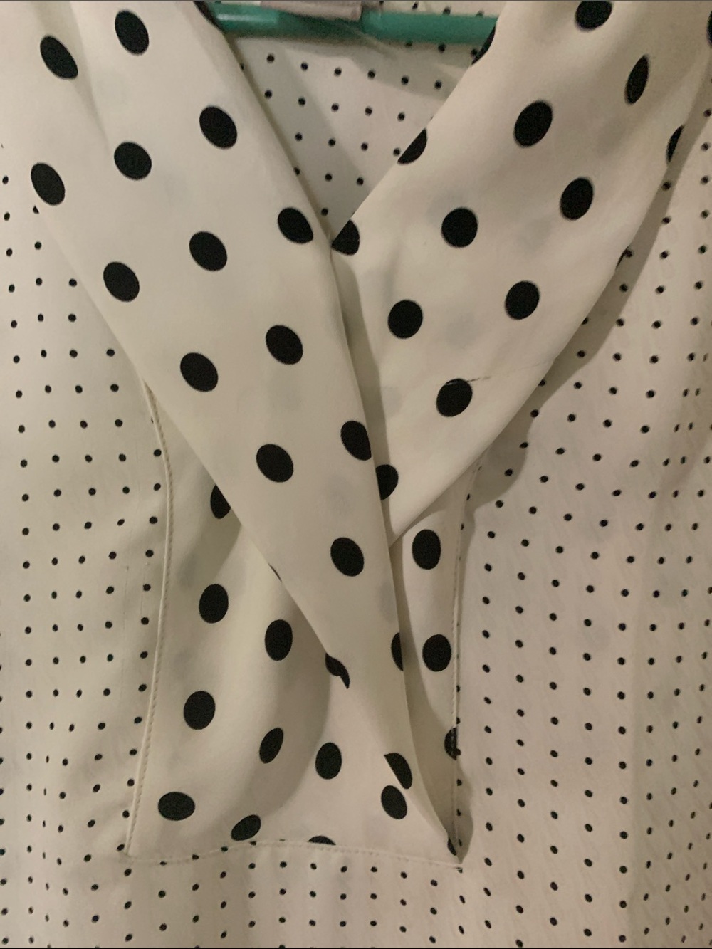 Chico's White Blouse with Black Polka Dots - Picture 8 of 12
